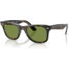 image:imageRayBan unisexadult Rb2140f Original Wayfarer Low Bridge Fit Square SunglassesDark Havana on MulticolorGreen