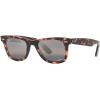image:imageRayBan unisexadult Rb2140f Original Wayfarer Low Bridge Fit Square SunglassesPink HavanaPolarized Clear Gradient Dark Grey