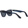 image:imageRayBan unisexadult Rb2140f Original Wayfarer Low Bridge Fit Square SunglassesStriped BlueBlue