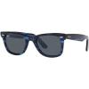 image:imageRayBan unisexadult Rb2140f Original Wayfarer Low Bridge Fit Square SunglassesStriped BlueBlue