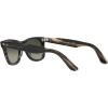 image:imageRayBan unisexadult Rb2140f Original Wayfarer Low Bridge Fit Square SunglassesStriped GreyGrey Gradient