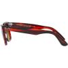 image:imageRayBan unisexadult Rb2140f Original Wayfarer Low Bridge Fit Square SunglassesStriped RedGradient Brown