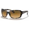 image:imageRayBan Womens Rb4068 Square SunglassesLight HavanaClear Gradient Brown