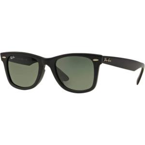 image:imageRayBan unisexadult Rb2140f Original Wayfarer Low Bridge Fit Square SunglassesMatte BlackG15 Green
