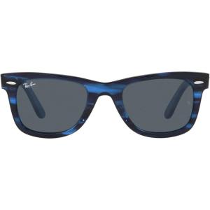 image:imageRayBan unisexadult Rb2140f Original Wayfarer Low Bridge Fit Square SunglassesStriped BlueBlue