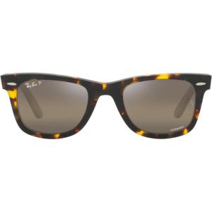 image:imageRayBan unisexadult Rb2140f Original Wayfarer Low Bridge Fit Square SunglassesYellow HavanaPolarized Clear Gradient Brown