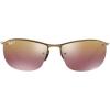 image:imageRayBan mens Rb3542 Chromance Rectangular SunglassesBronzePolarized Purple Mirrored Gold Gradient