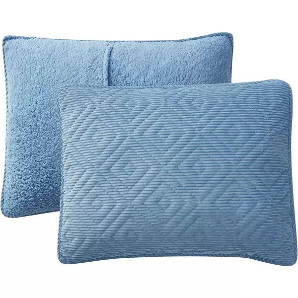 BearPaw  Twin Quilt Set 2Piece Bedding Set with Matching Sham Cozy ampamp Warm Home Decor Camilia Rust TwinTwin XLBlue