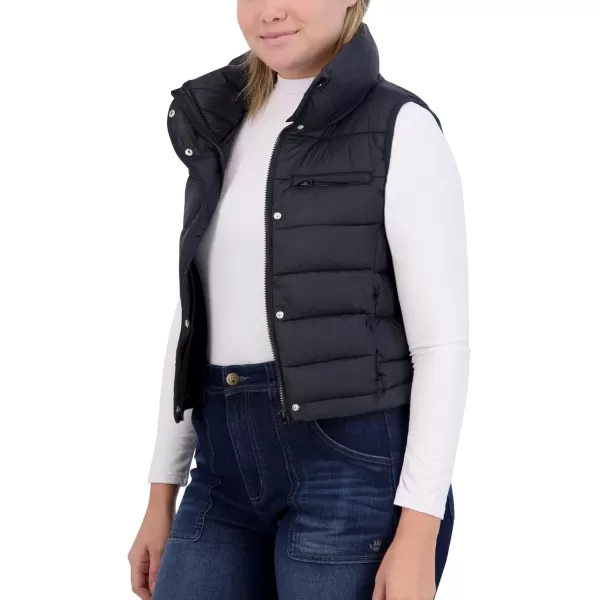 imageBEARPAW Lightweight Insulated Vest with Zipper Front Stand Collar Adjustable Hem ampamp MultiPocket DesignBlack