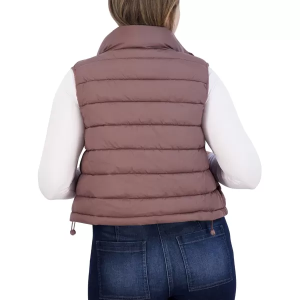 imageBEARPAW Lightweight Insulated Vest with Zipper Front Stand Collar Adjustable Hem ampamp MultiPocket DesignPeppercorn
