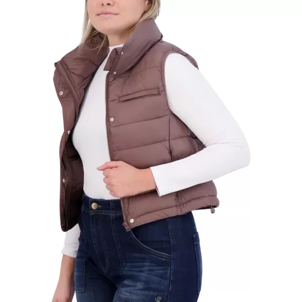 imageBEARPAW Lightweight Insulated Vest with Zipper Front Stand Collar Adjustable Hem ampamp MultiPocket DesignPeppercorn