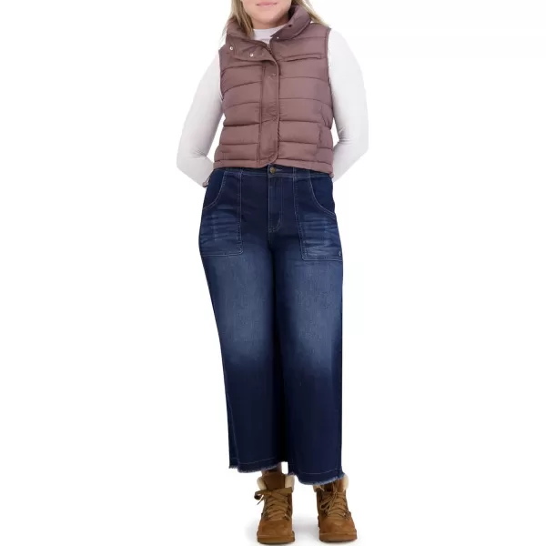 imageBEARPAW Lightweight Insulated Vest with Zipper Front Stand Collar Adjustable Hem ampamp MultiPocket DesignPeppercorn