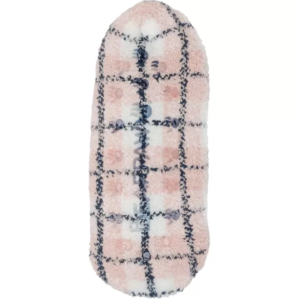 imageBEARPAW Super Soft Cozy Faux Shearling Lined Ballerina Slipper Socks With Skid Resistant BottomPinkplaid