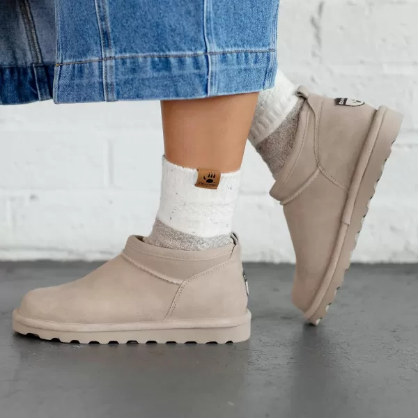 imageBEARPAW Super Soft Cozy Faux Shearling Lined Ballerina Slipper Socks With Skid Resistant BottomRedbuffalo