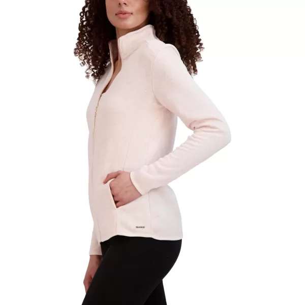 imageBEARPAW Womens High Neck Zip Up Tech Knit Jacket with PocketsPink