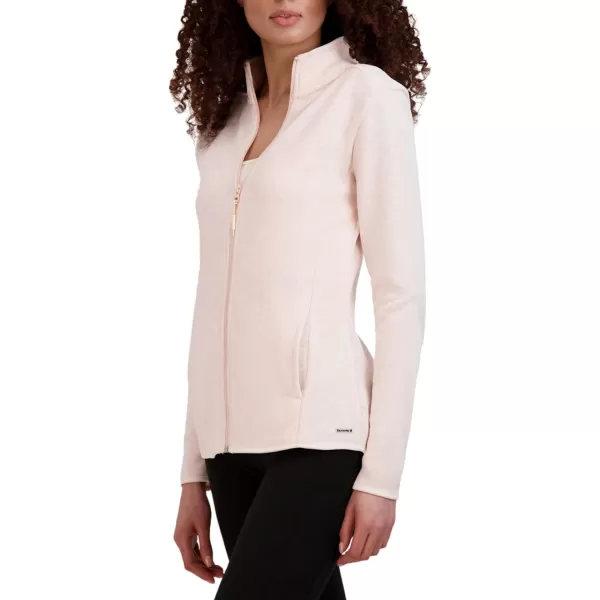 imageBEARPAW Womens High Neck Zip Up Tech Knit Jacket with PocketsPink