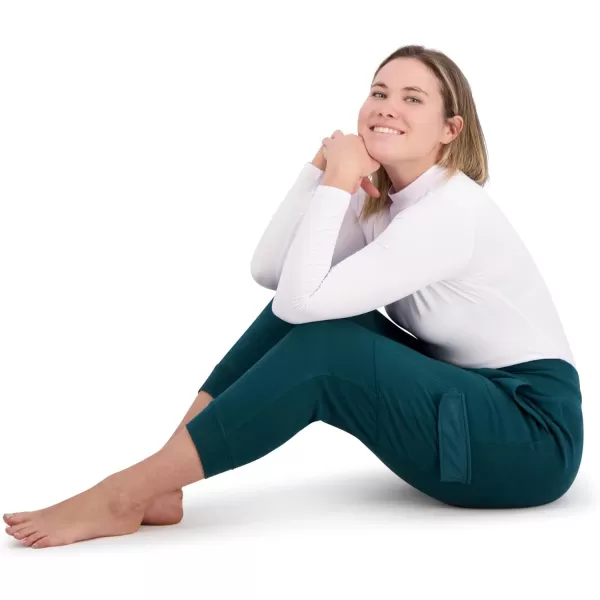 imageBEARPAW Womens Micro Fleece Drawstring Athletic Jogger Sweatpants with PocketsPine Cargo