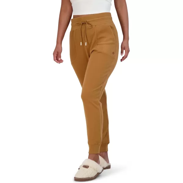 imageBEARPAW Womens Micro Fleece Drawstring Athletic Jogger Sweatpants with PocketsTobacco Brown