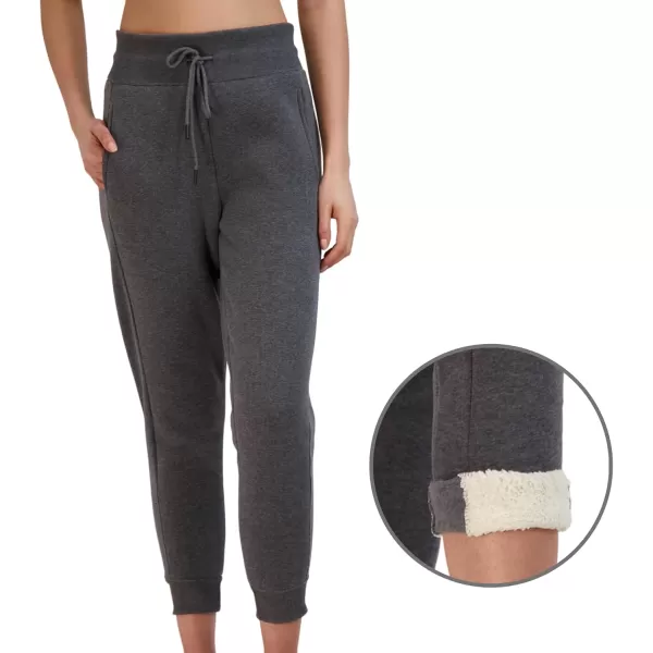 imageBEARPAW Womens Sherpa Jogger Pants with PocketsHeather Grey