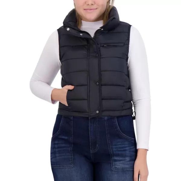 imageBEARPAW Lightweight Insulated Vest with Zipper Front Stand Collar Adjustable Hem ampamp MultiPocket DesignBlack