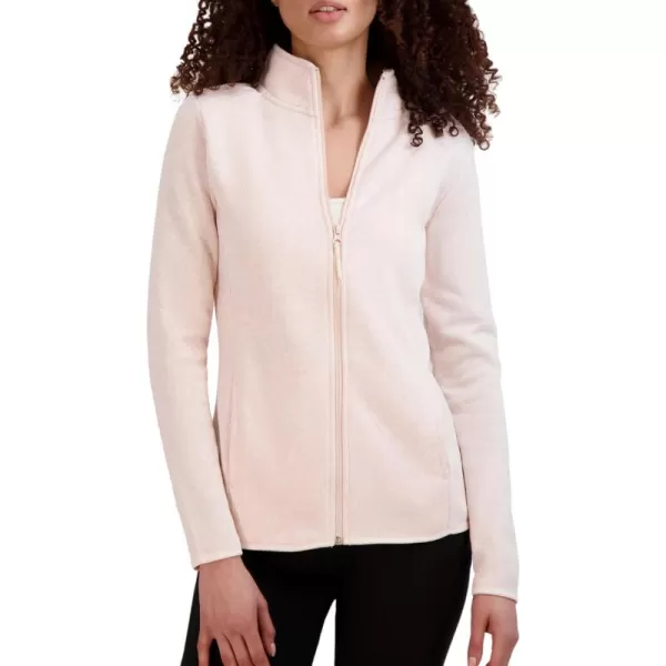 imageBEARPAW Womens High Neck Zip Up Tech Knit Jacket with PocketsPink
