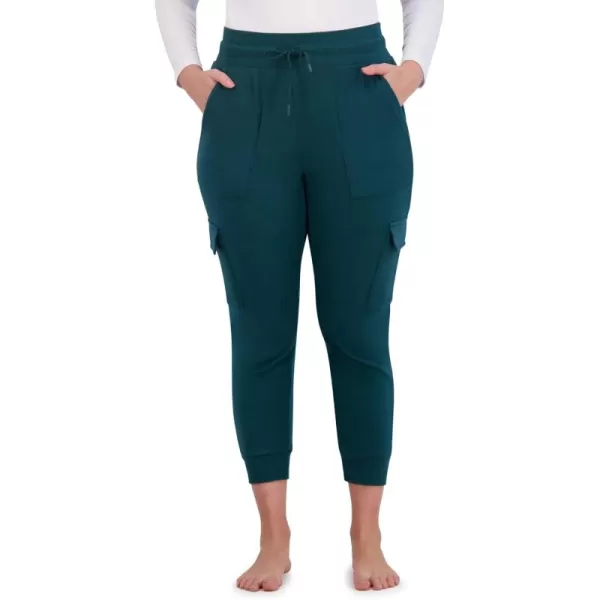 imageBEARPAW Womens Micro Fleece Drawstring Athletic Jogger Sweatpants with PocketsPine Cargo