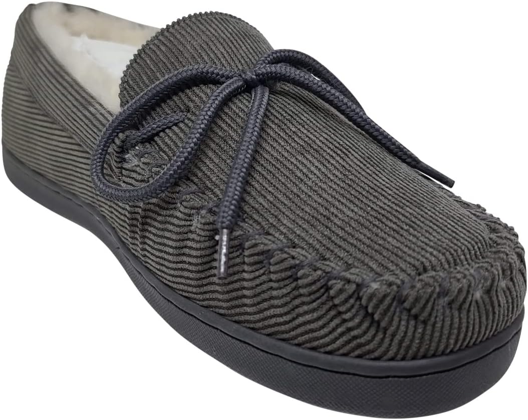 imageBEARPAW Mens Moc II Multiple Colors  Mens Slipper  Mens Shoe  Comfortable ampamp LightweightCharcoal Charcoal Corduroy