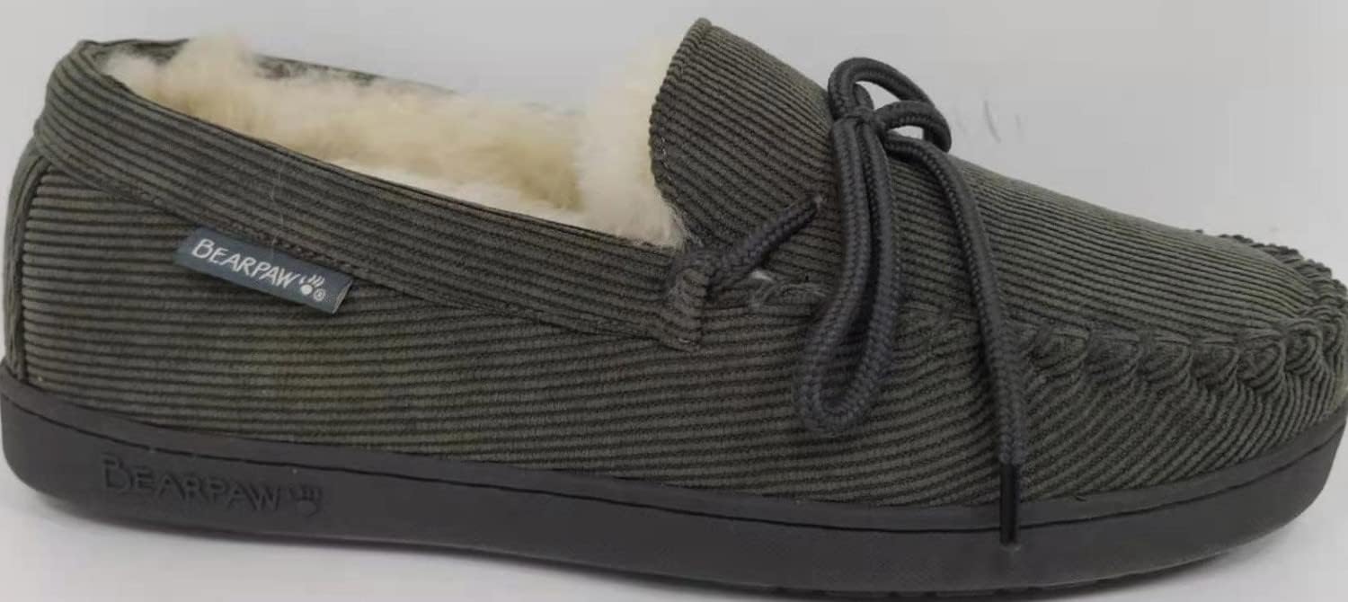 imageBEARPAW Mens Moc II Multiple Colors  Mens Slipper  Mens Shoe  Comfortable ampamp LightweightCharcoal Charcoal Corduroy