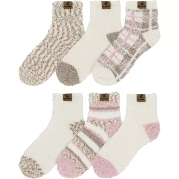 imageBEARPAW Ladies 6 Pair Pack Cozy Super Soft Warm Lounge Socks Multi Color Patterned Ankle and Low Cut PacksLotus