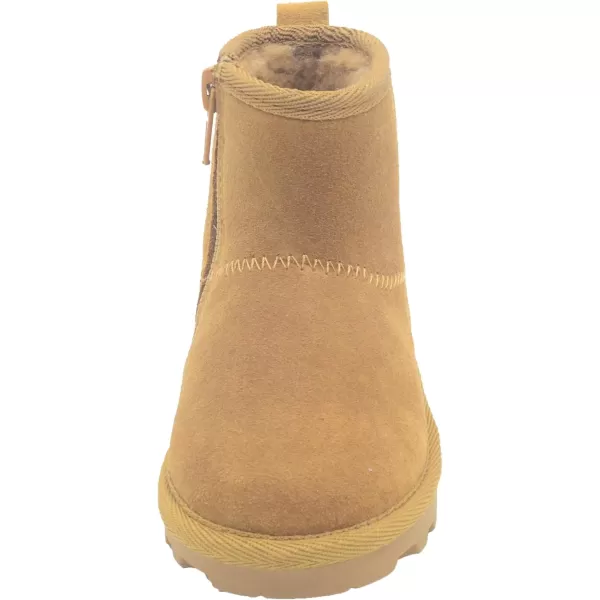 imageBEARPAW Toddler Suede Winter Bootie with FauxFur Lining Suede Shoes for Indoor and Outdoor Babies Soft Suede Ankle Boots with Hard Bottom SolesChestnut4