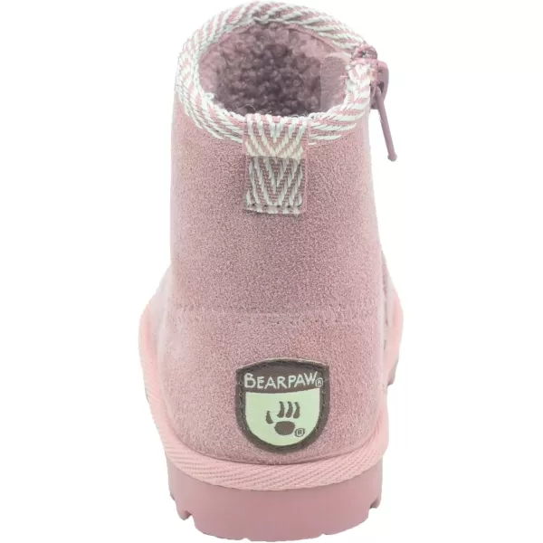 imageBEARPAW Toddler Suede Winter Bootie with FauxFur Lining Suede Shoes for Indoor and Outdoor Babies Soft Suede Ankle Boots with Hard Bottom SolesMauve