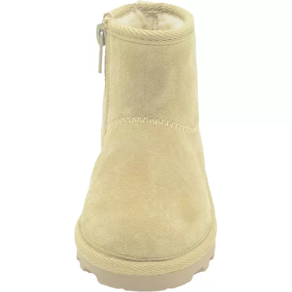 imageBEARPAW Toddler Suede Winter Bootie with FauxFur Lining Suede Shoes for Indoor and Outdoor Babies Soft Suede Ankle Boots with Hard Bottom SolesTan3