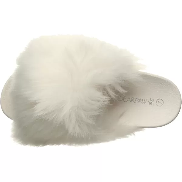 imageBEARPAW Womens Lucinda Multiple Colors  Womens Slide Sandal  Womens Shoe  Comfortable ampamp LightweightWhite Shag