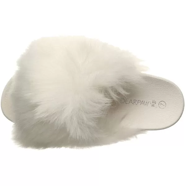 imageBEARPAW Womens Lucinda Multiple Colors  Womens Slide Sandal  Womens Shoe  Comfortable ampamp LightweightWhite Shag