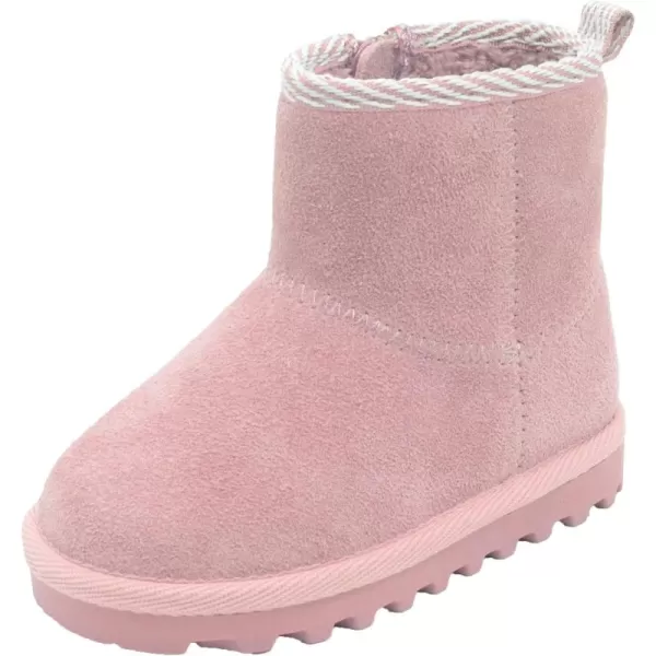 imageBEARPAW Toddler Suede Winter Bootie with FauxFur Lining Suede Shoes for Indoor and Outdoor Babies Soft Suede Ankle Boots with Hard Bottom SolesMauve