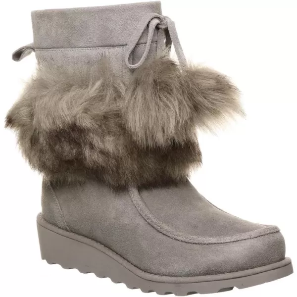 imageBEARPAW Womens Arden Multiple Colors  Womens Boot Classic Suede  Womens Slip On Boot  Comfortable Winter BootGray Fog
