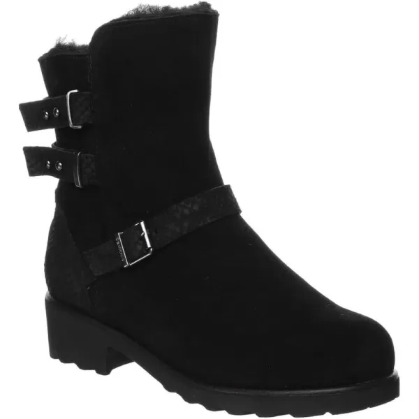 imageBEARPAW Womens Lucy Multiple Colors  Womens MidCalf Boot  Womens Laceup Boot  Comfortable Winter BootBlack