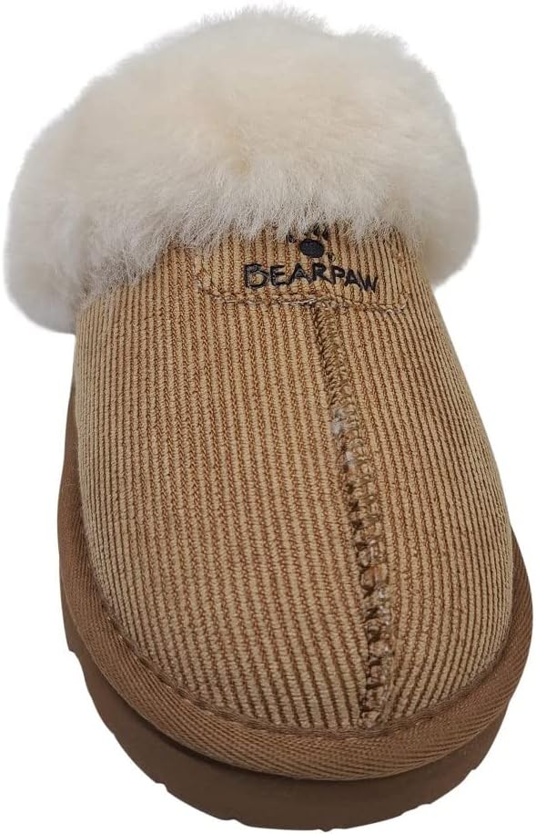 imageBEARPAW Womens Loki Multiple Colors  Womens Slippers  Womens Shoe  Comfortable ampamp LightWeightHickory Corduroy