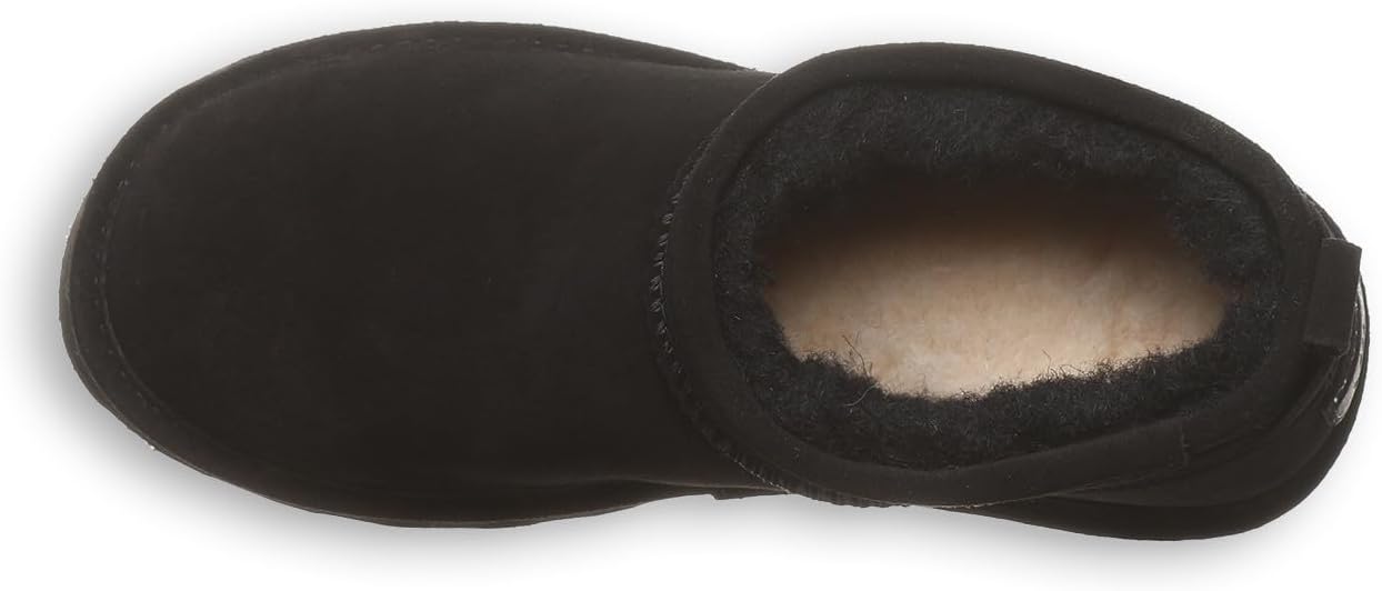 imageBEARPAW Womens Retro Super Shorty Boot  Womens Ankle Boot  Womens Slip On Boot  Comfortable Winter Boot  Multiple Colors ampamp SizesBlack