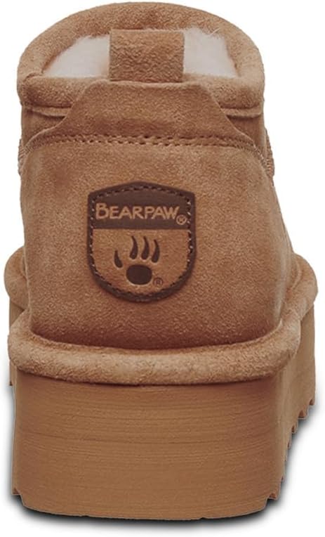 imageBEARPAW Womens Retro Super Shorty Boot  Womens Ankle Boot  Womens Slip On Boot  Comfortable Winter Boot  Multiple Colors ampamp SizesHickory