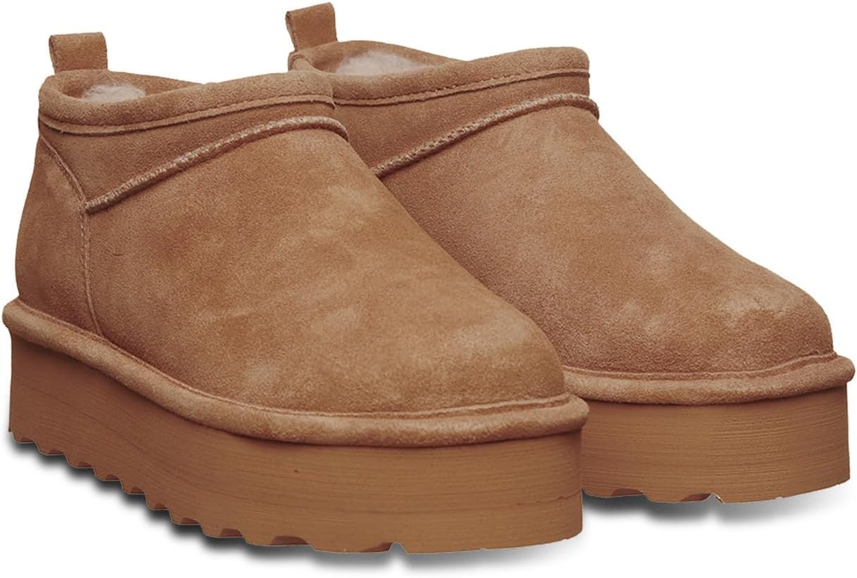 imageBEARPAW Womens Retro Super Shorty Boot  Womens Ankle Boot  Womens Slip On Boot  Comfortable Winter Boot  Multiple Colors ampamp SizesHickory