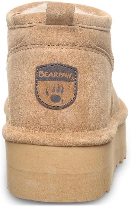 imageBEARPAW Womens Retro Super Shorty Boot  Womens Ankle Boot  Womens Slip On Boot  Comfortable Winter Boot  Multiple Colors ampamp SizesIced Coffee
