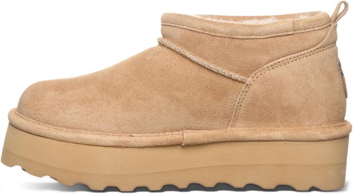imageBEARPAW Womens Retro Super Shorty Boot  Womens Ankle Boot  Womens Slip On Boot  Comfortable Winter Boot  Multiple Colors ampamp SizesIced Coffee