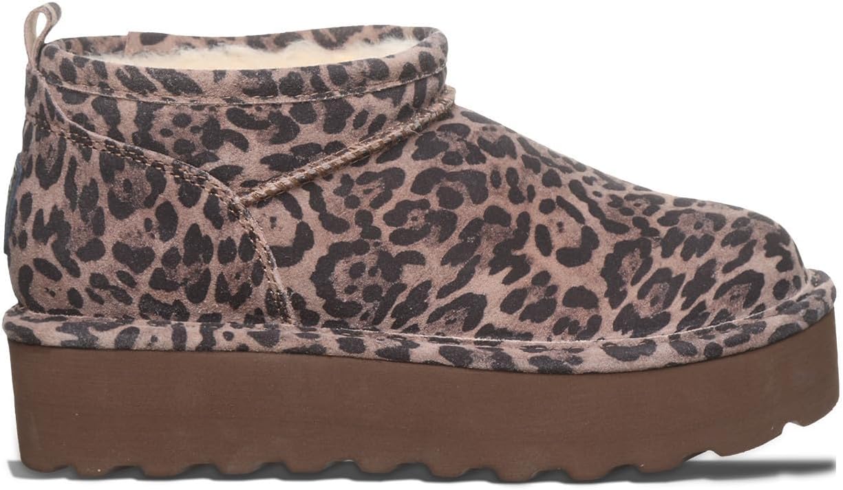 imageBEARPAW Womens Retro Super Shorty Boot  Womens Ankle Boot  Womens Slip On Boot  Comfortable Winter Boot  Multiple Colors ampamp SizesLeopard