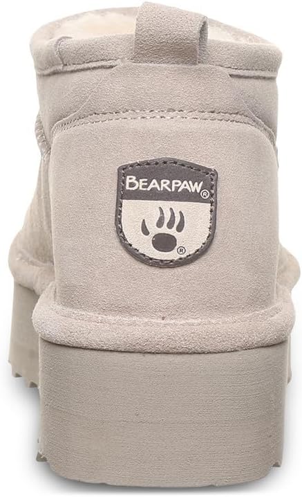 imageBEARPAW Womens Retro Super Shorty Boot  Womens Ankle Boot  Womens Slip On Boot  Comfortable Winter Boot  Multiple Colors ampamp SizesMushroom