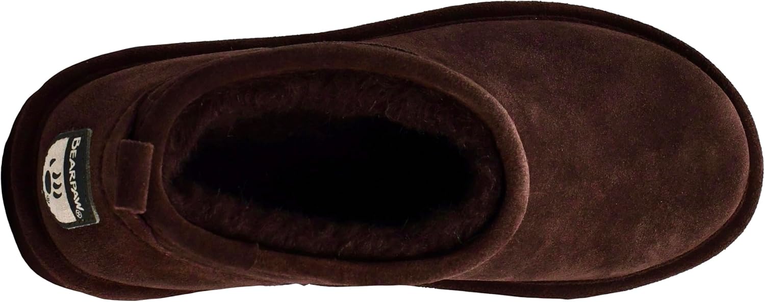 imageBEARPAW Womens Retro Super Shorty Boot  Womens Ankle Boot  Womens Slip On Boot  Comfortable Winter Boot  Multiple Colors ampamp SizesWalnut
