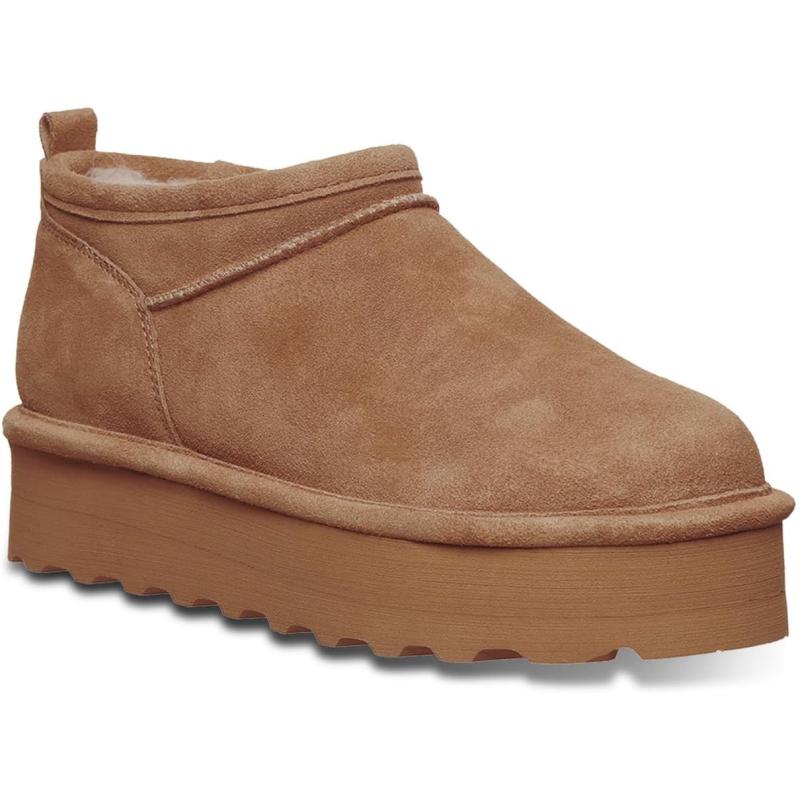 imageBEARPAW Womens Retro Super Shorty Boot  Womens Ankle Boot  Womens Slip On Boot  Comfortable Winter Boot  Multiple Colors ampamp SizesHickory