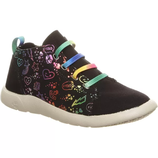 imageBEARPAW Gracie Youth Multiple Colors  Youths Casual Shoe  Youths Slip On Bootie  Comfortable ampamp LightweightBlack Print