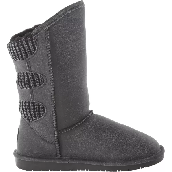imageBEARPAW Womens Boshie Multiple Colors  Womens Boot Classic Suede  Womens Slip On Boot  Comfortable Winter BootBlack Distressed