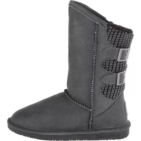 imageBEARPAW Womens Boshie Multiple Colors  Womens Boot Classic Suede  Womens Slip On Boot  Comfortable Winter BootBlack Distressed